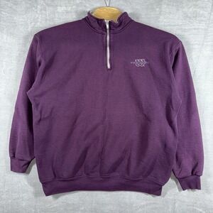 Vintage Wilson Pro 5000 1/4 Zip Pullover‎ Sweatshirt Men XXL Purple Made In USA